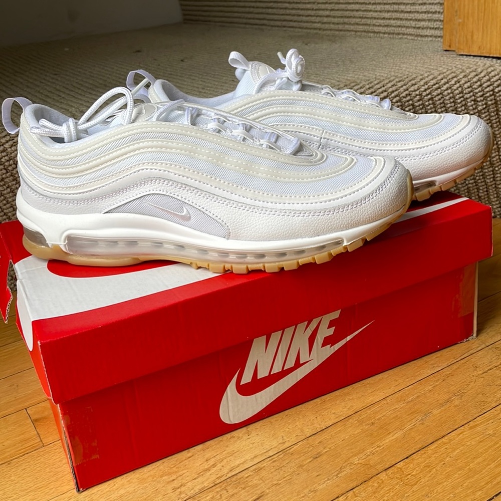 Nike Air Max 97 White/White-Gum Size 11. NWT